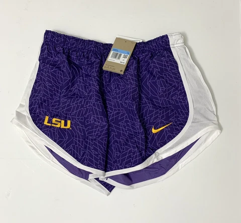 Nike Dri Fit LSU Tigers Running Training Shorts Lined Brief Women’s Size M Cover