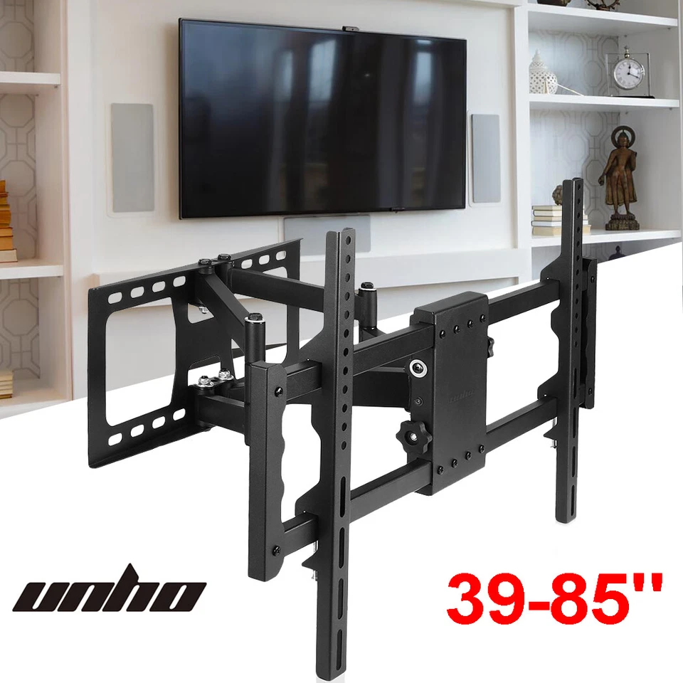 UNHO Twin Arm Wall Mount Tilt TV Bracket Swivel for Samsung LG Sony TCL 55 39-85 Inch