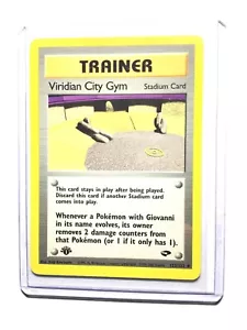 VIRIDIAN CITY GYM - 1a Edición Gimnasio - 123/132 - Poco común - Pokémon Casi Nuevo - Imagen 1 de 1