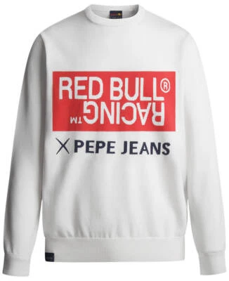 Pantalones de mezclilla Red Bull Racing x Pepe - Suéter de cuello redondo tejido con logotipo de intarsia para hombre Foto 1 de 4