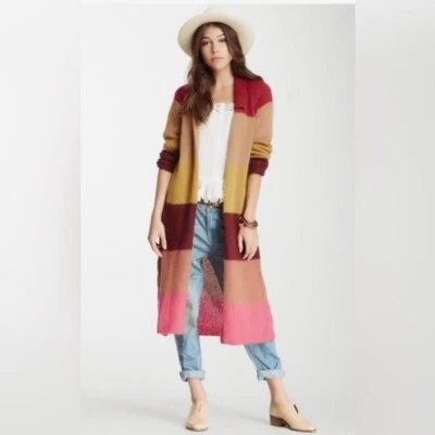 Длинный разноцветный кардиган бохо Free People - Изображение 1 из 4