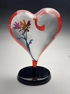 Simon Bull Acryl Herz Skulptur LE 296/299 signiert - Bild 1 von 5