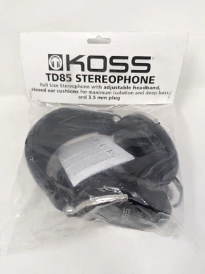 KOSS TD85 Headphones Black Adjustable New - Image 1 of 4