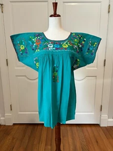 Sandra Blouse From San Antonino Oaxaca mexico. Artisan Top, Boho, short sleeve. - Picture 1 of 7
