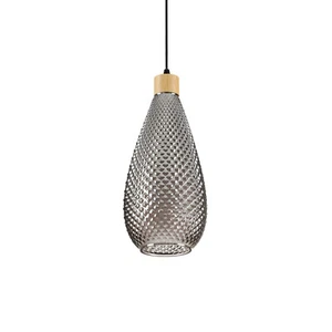 Lámpara de Araña Colgante Vidrio Soplado Ahumado para Salón Cocina DL1716 - Imagen 1 de 2