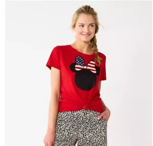 NWT DISNEY Celebrate Together Red Minnie Mouse Tee 4th Of July Size S - Picture 1 of 3