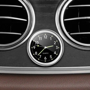 40mm Car Clock Luminous Auto Internal Stick-On Digital Watch Quartz Clock Black - Picture 1 of 6