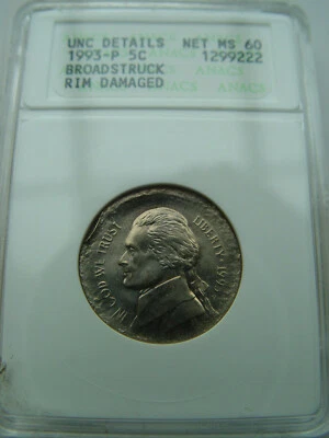 1993-P 5C Broadstruck MS60 - Image 1 of 4