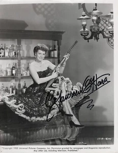 Maureen O`Hara Firmado Autógrafo 8x10 Película Original Todavía "La Pelirroja de Wyom - Imagen 1 de 1