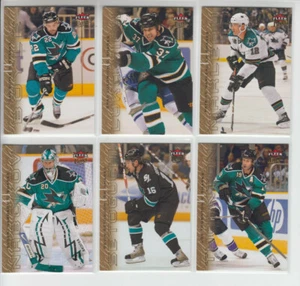 09/10 Fleer Ultra San Jose Sharks Gold 6 Cards Thornton Marleau Nabokov Boyle + - Picture 1 of 2