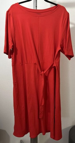 VALENTINO Cuddl Duds abito drappeggiato cravatta davanti rosso vittoriano P2X