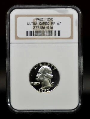 1962 NGC PF67 Ultra Cameo Washington Quarter [120DUD] - Image 1 of 4