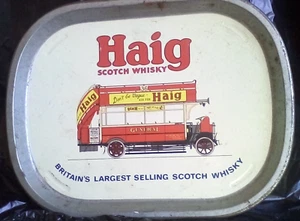 V SECOND HAND USED HAIG SCOTCH WHISKY BAR MENS TRAY 40 X 30 CM ASK FOR HAIG USED - Picture 1 of 3