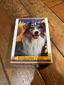 Vintage 1992 ungeöffnet Australian Shepherd Sonnenblume Kodacolor Puzzle 550 Stck. 18x20 - Bild 1 von 1