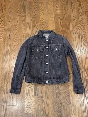 Jaqueta jeans clássica vintage Helmut Lang cinza 100% algodão Itália tamanho M - Imagem 1 de 4