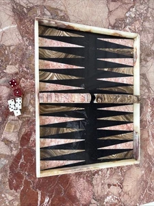 1960s Onyx and Marble Backgammon Set - Picture 1 of 20