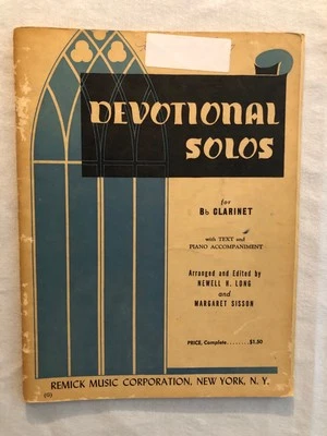 Devotional Songs for Bb Clarinet w/Text and Piano Arranged by Newell H. Long - Image 1 of 4