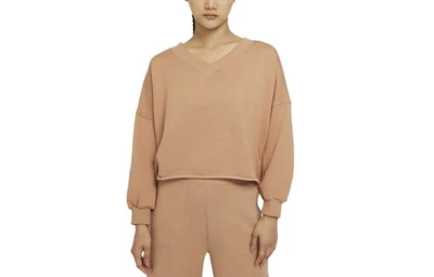 Sudadera Nike Yoga Luxe Informal Suelta Terciopelo Americana Cuello en V Foto 1 de 4