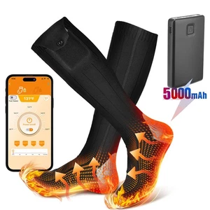 Calcetines térmicos recargables 5000 mAh para hombre mujer, calcetín de calentamiento eléctrico lavable - Imagen 1 de 12