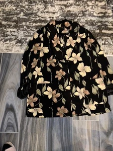 Jacket 3/4 Sleeves 20W (XXL)Floral Pink - Picture 1 of 9