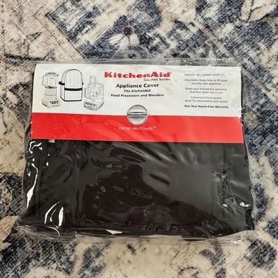 Funda acolchada negra para electrodomésticos KitchenAid para procesadores de alimentos y licuadoras Foto 1 de 4