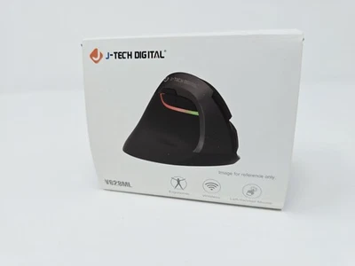 J-Tech Digital Left Hand Vertical Wireless Ergo Vertical Mouse Black V628ML - Image 1 of 2