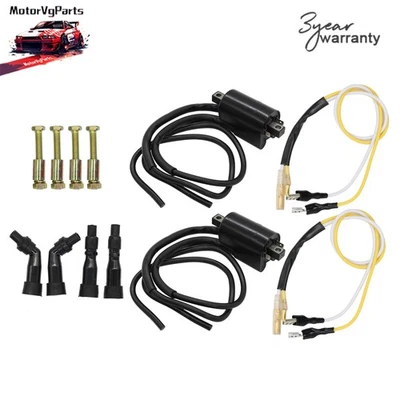 2X Ignition Coils & Spark Plug Caps For Suzuki GS550 GS650 GS750 850 1000 1100 Foto 1 de 4