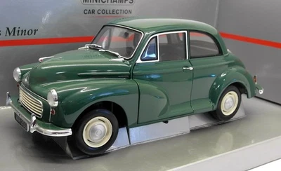 Minichamps 1/18 Scale Diecast 150 137000 - Morris Minor Saloon Green - Image 1 of 4