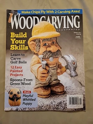 Wood Carving Illustrated Magazine 2022 Issue No #98 Patterns Golf Ball Gnome Dog Foto 1 de 4