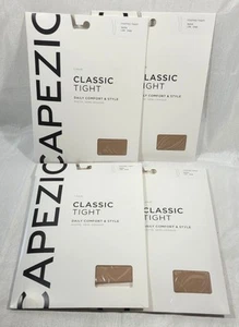 4 Pairs Capezio Classic Footed Tights Matte Semi-Opaque - Lt Sun - Toddler 1825X - Picture 1 of 4