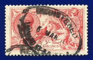1918 SG416 5s Pale Rose-Carmin BW N68(2) GU CV-FU 180£ akks - Bild 1 von 2