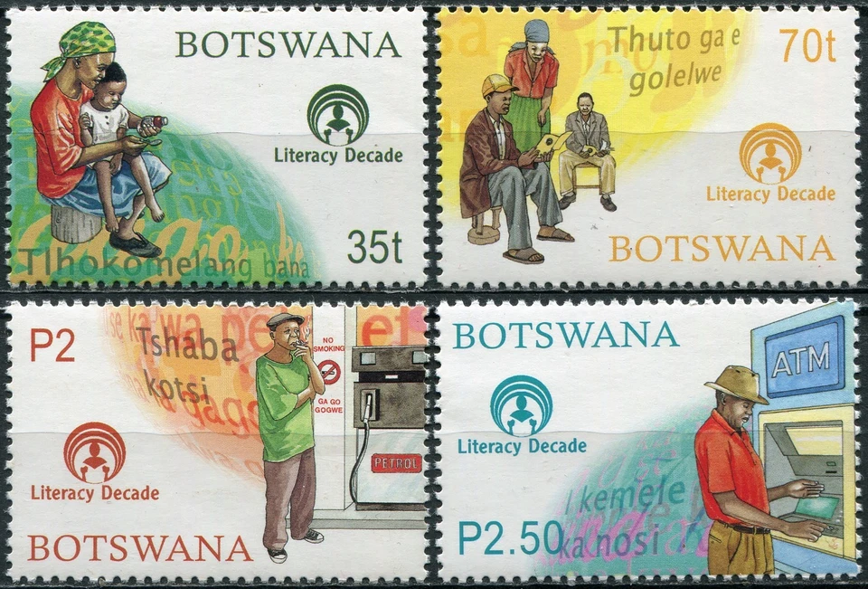 Botswana 2000. International Decade to Combat Illiteracy (MNH OG **) Set - Image 1 of 1