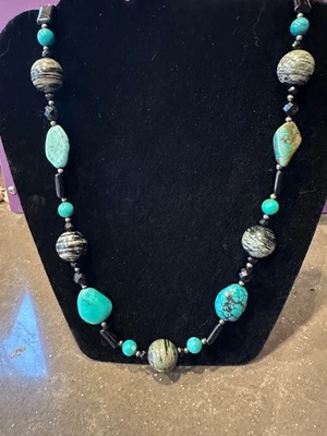 Jay King Sterling Silver 925 Turquoise Gemstone Necklace 24” 92g - Image 1 of 3