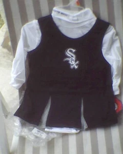 Chicago White Sox Infant Cheerleader Dress 12m 18m 24m NEW Jersey Costume Outfit - Picture 1 of 3