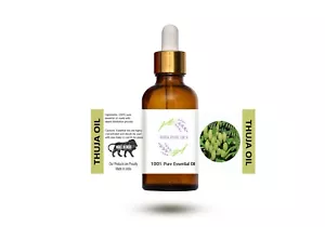 THUJA PURE NATURAL OIL PURE ORGANIC IN DROPPER AMBER BOTTLE FROM INDIA - Picture 1 of 3