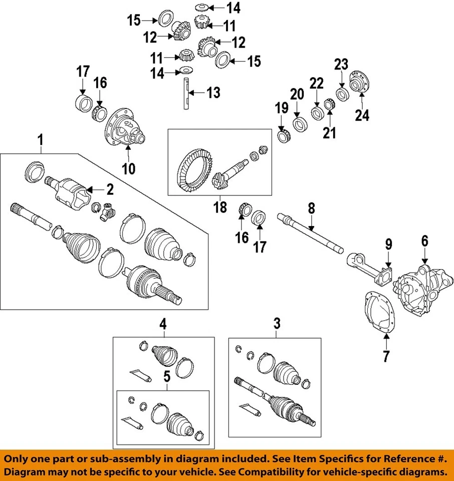 Conjunto de eje de eje de transmisión delantera Ford OEM 2016 F-150 GL3Z3A427A Foto 1 de 1