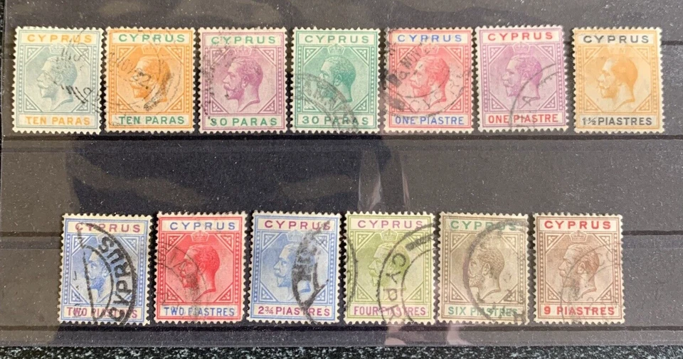 Cyprus 1921-23 KGV Set to 9Pi Fine Used - image 1 of 1