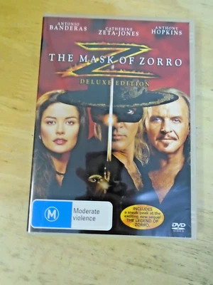 The Mask of Zorro (1998) - Antonio Banderas - DVD - Region 4 - Like New - Image 1 of 4