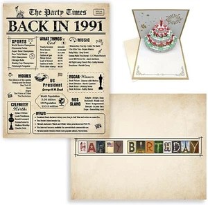 1991- Birthday Decorations Party Supplies Gifts Idea for Women or Men, Birthday - Picture 1 of 7