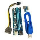 VER009S PCI-E Card 1X to 16X Extender Cable USB3.0 Cable 4P Power Adapter