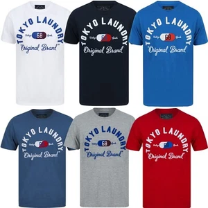 Men's Tokyo Laundry Short Sleeve T-Shirt Crew Neck Cotton Summer Casual Top - Picture 1 of 23