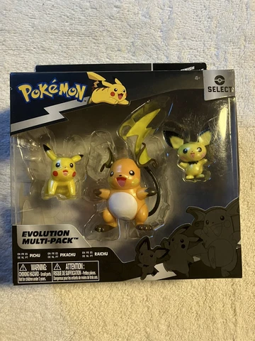 Jazwares 2022 Nintendo Pokemon Select Evolution Multi-Pack Pichu Pikachu Raichu Cover