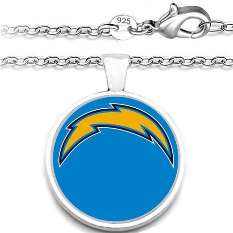 Los Angeles  Chargers Mens Womens 925 Silver Link Chain Necklace With Pendant A1 Cover