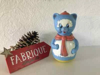 9 ⚜️ Ancien Jouet Culbuto Chat Maréchal Made In France Vintage Authentique 18 Cm - Photo 1/4