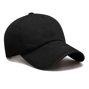 Plain Baseball Cap Solid Blank Curved Visor Hat Ball Army Men Women loop Wool VC - Picture 1 of 50
