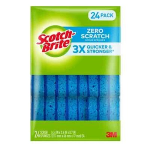 Scotch-Brite Zero Scratch Scrub Sponges, Individually Wrapped (24 ct.) - Picture 1 of 7