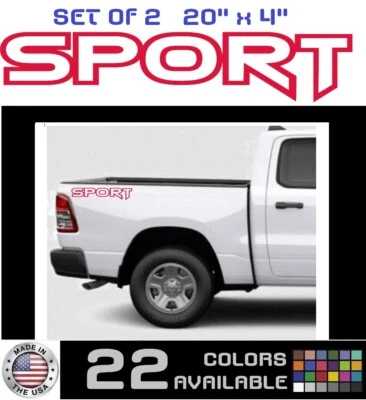 SPORT TRUCK Bed Vinyl Decal Sticker,  Ram - Ford - Chevrolet - Toyota - Nissan - Image 1 of 4