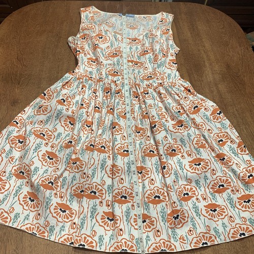 Mini abito PRADA Resort orientale papavero stampa floreale cotone taglia 36 0 *2 XXS *XS