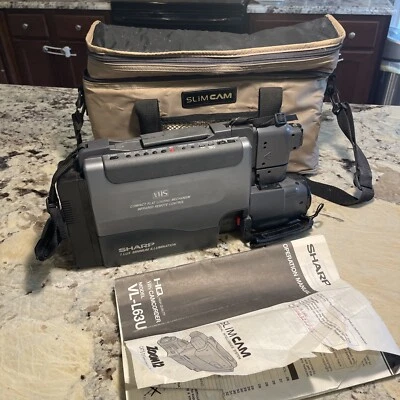 Vintage Sharp MODEL VL-L63U HQ Slimcam Camcorder AI System UNTeSTED - Image 1 of 4