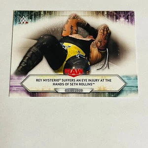 2021 Topps WWE Base Card #71 Rey Mysterio Suffers an Eye Injury - Picture 1 of 2